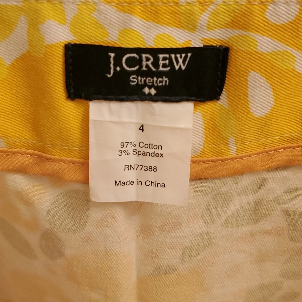 J. Crew Yellow & White skirt (fits like a 6) - Picture 3 of 5